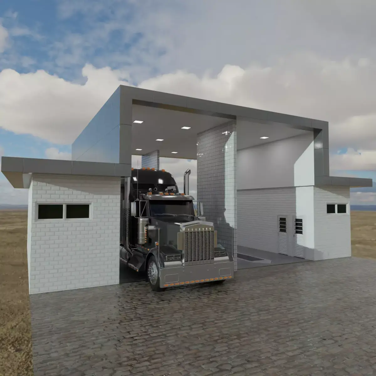 Truck Services Free 3D model