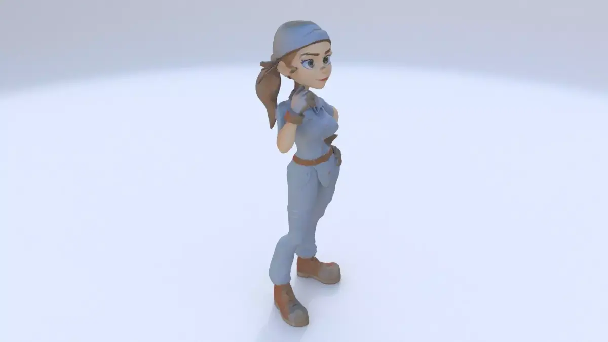 Mechanic female 3D model