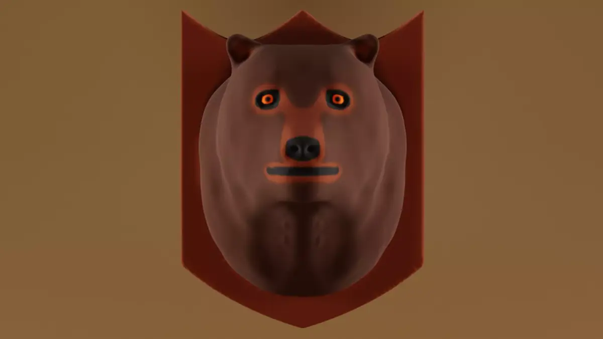 Bear Head Low-poly 3D model