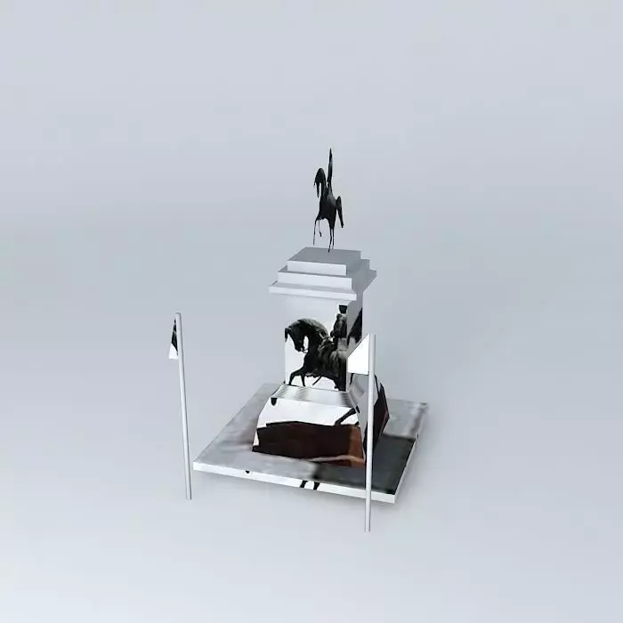 Statue General San Martin Park Cantagalo 3D model