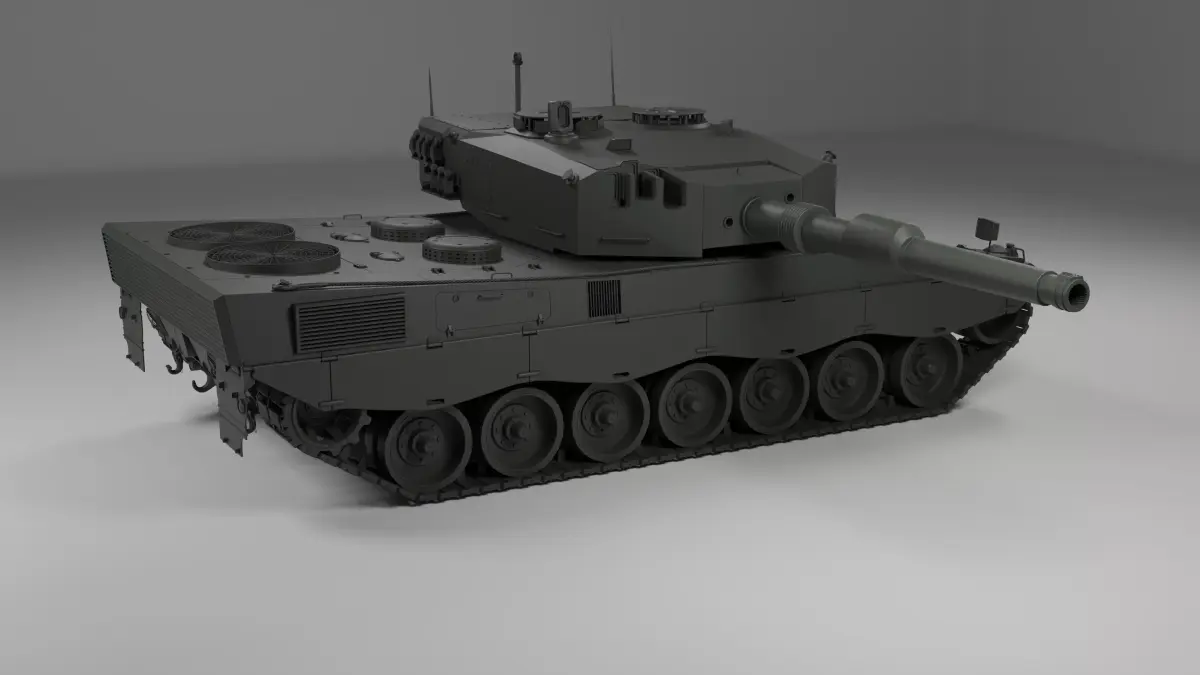 Leopard 2 Low-poly 3D model