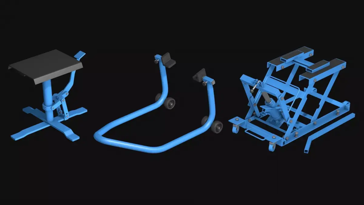 Motorcycle lifts three pieces set 3D model