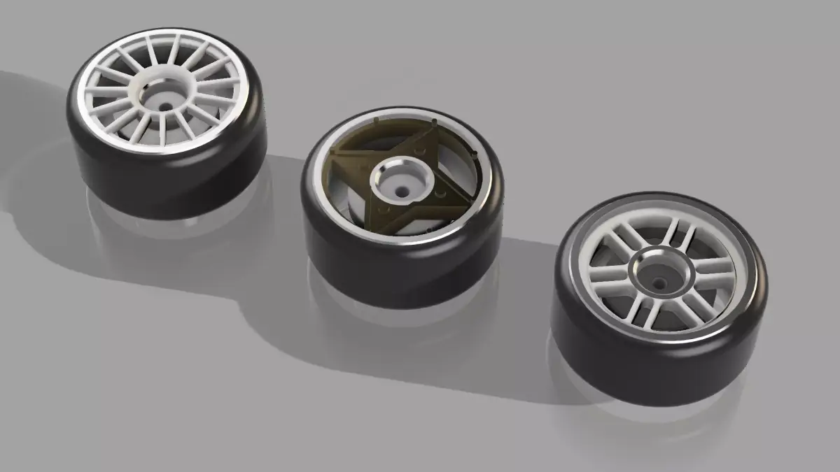 ENKEI Classic wheels set in HW scale 3D print model