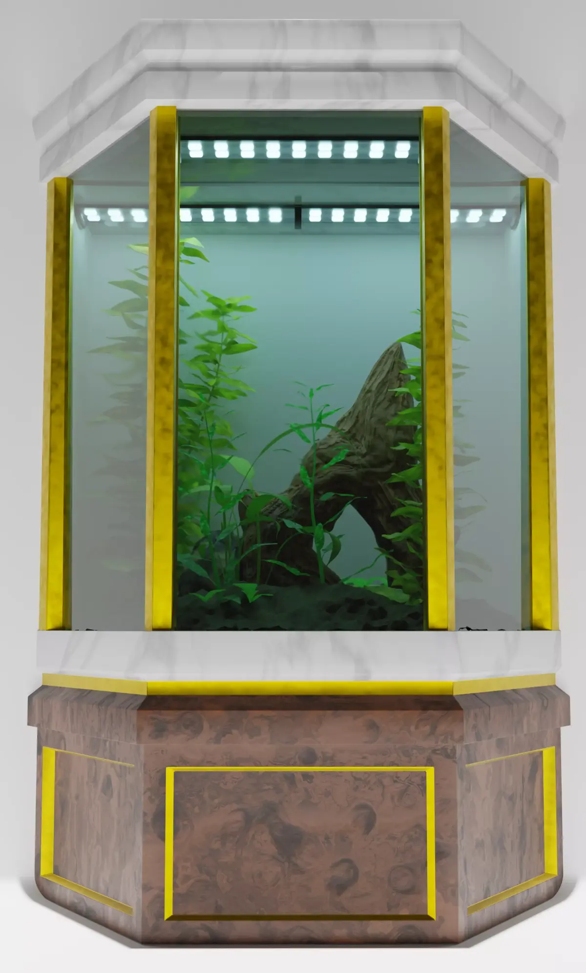 Luxury aquarium 3D model