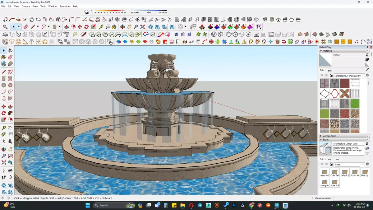 CLassical monument fountain 3d model 3D model