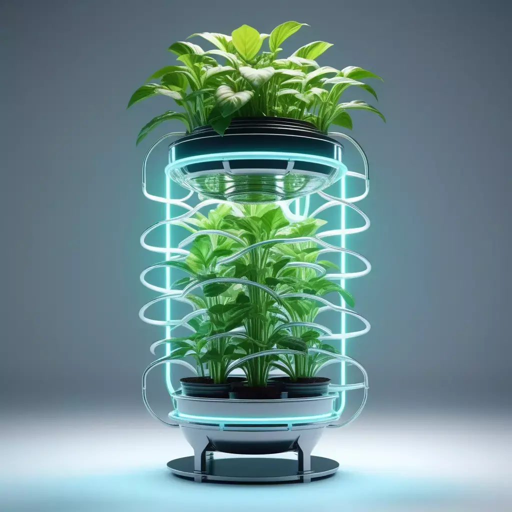 SciFi Illuminated Vertical Garden 3D model
