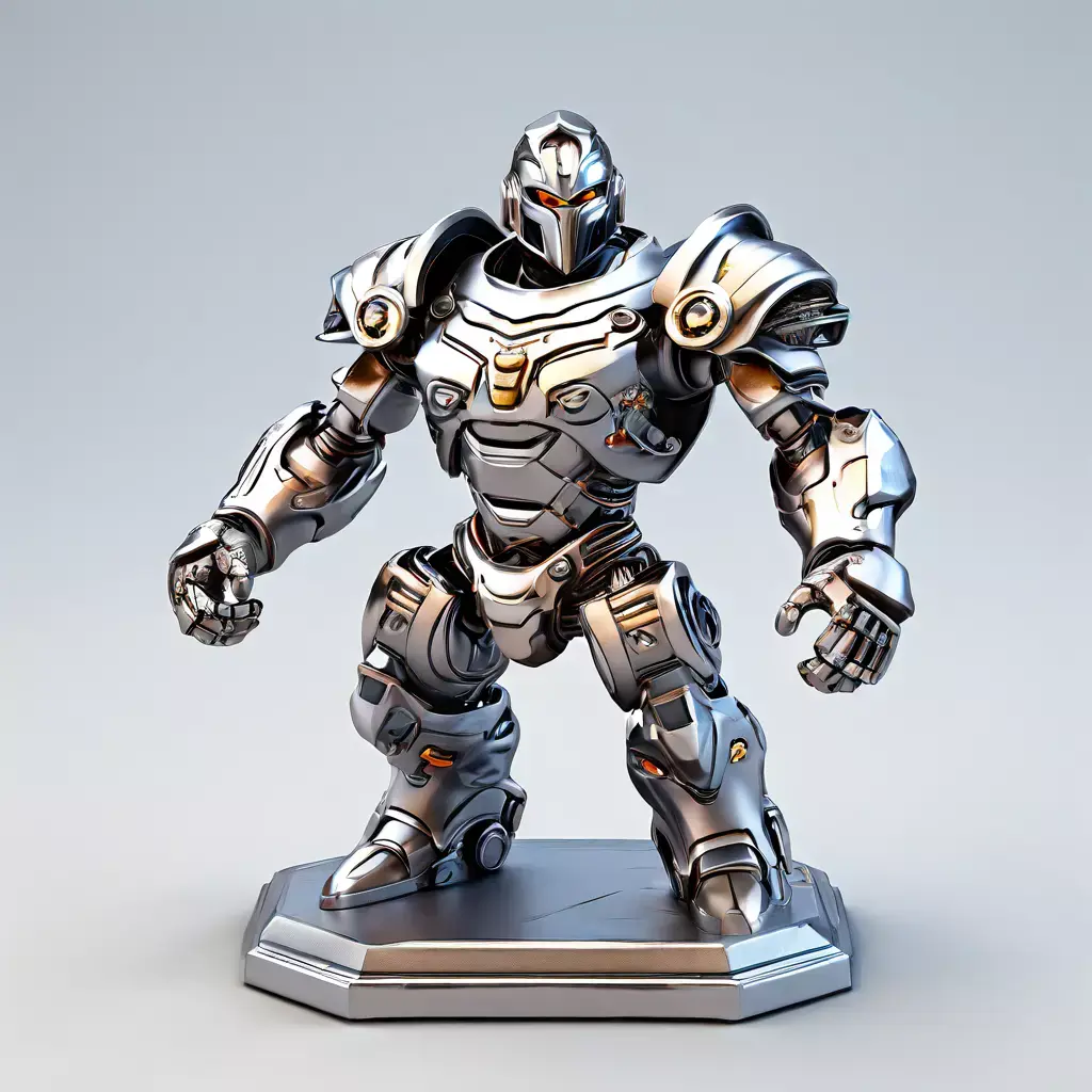 SciFi Knight Mech Warrior Robot Low-poly 3D model