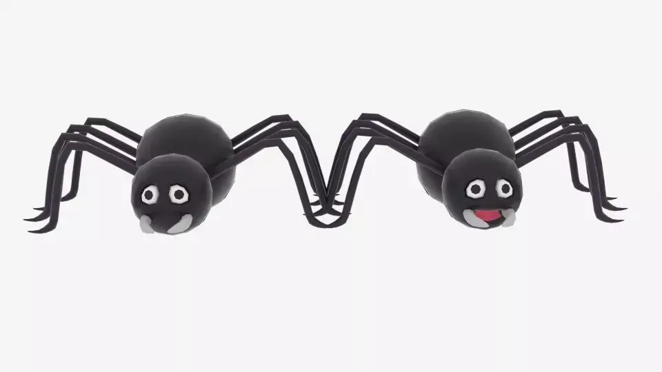  Cartoon Spider  Low-poly 3D model