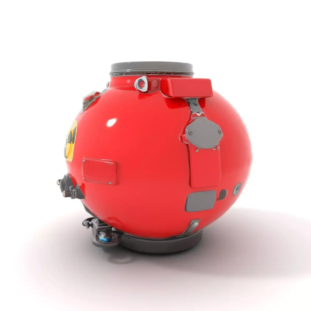 Red Reactor Capsule model pack Low-poly 3D model