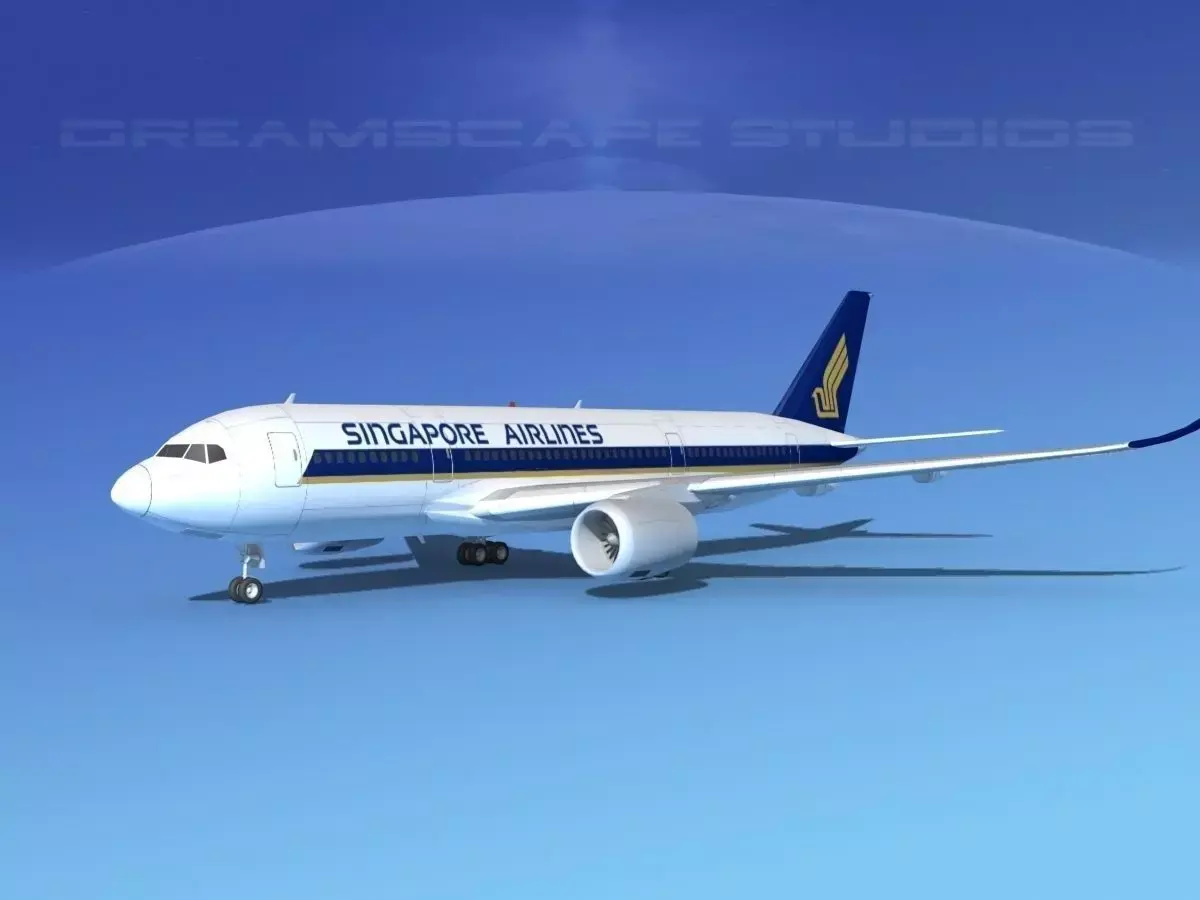 Airbus A350-800 Singapore Airlines 3D model