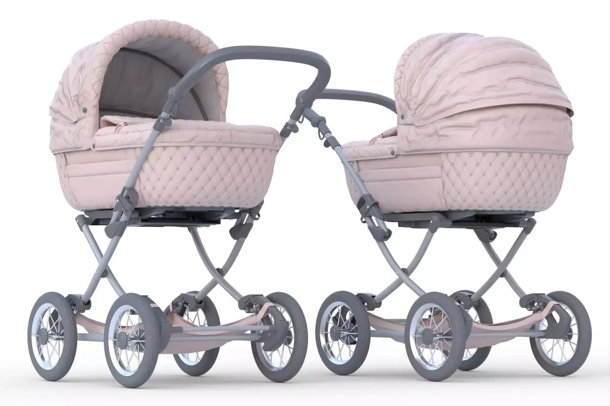 Baby Carriage Low-poly 3D model