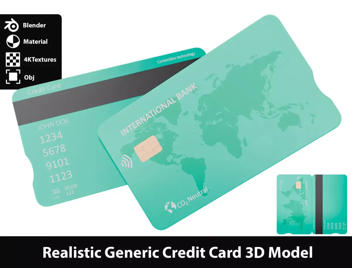 Generic Credit Card 3D model
