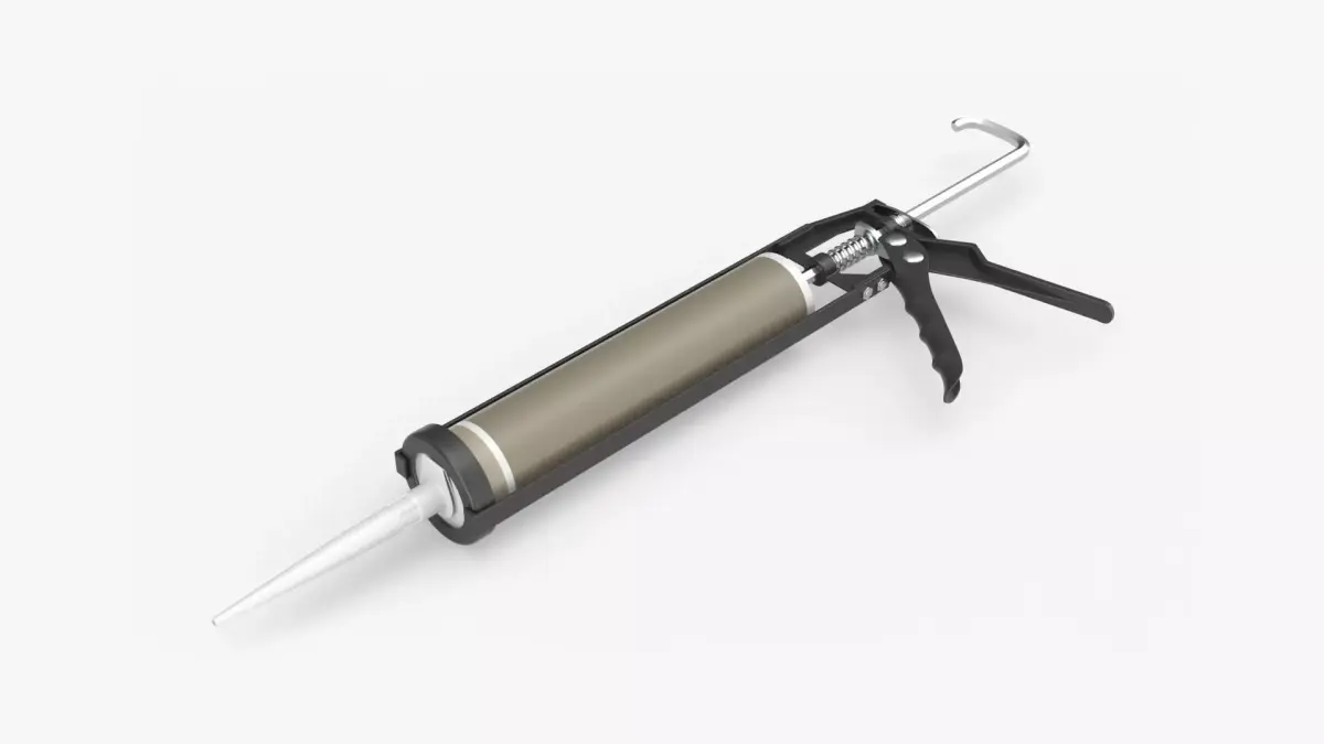 Sealant skeleton gun with cartridge 3D model purchase