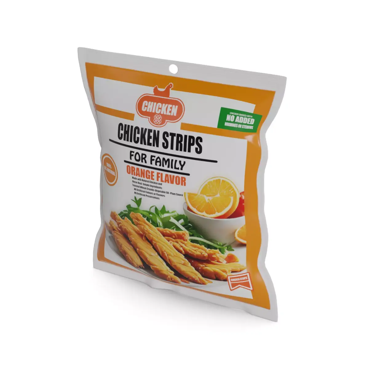 Deli sausages Chicken Strips Low-poly 3D model