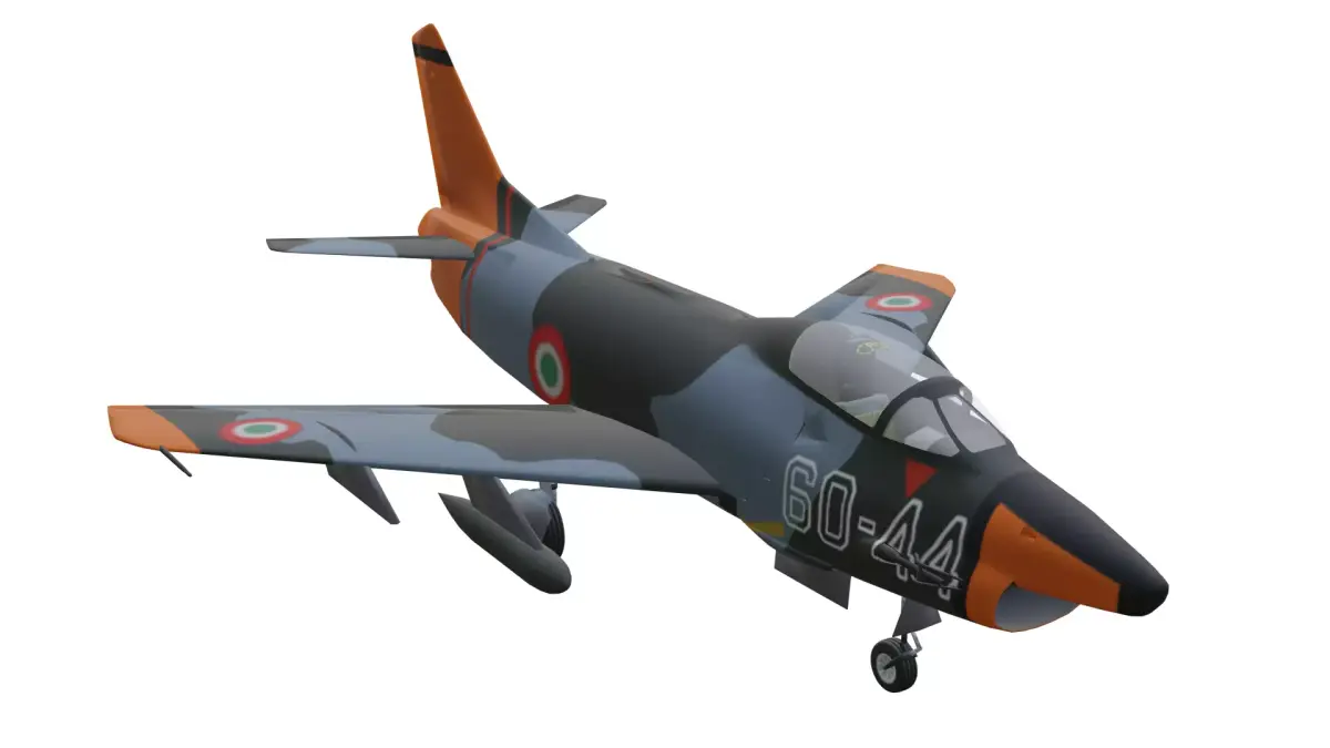 Strike Fighter Fiat G91 Low-poly 3D model