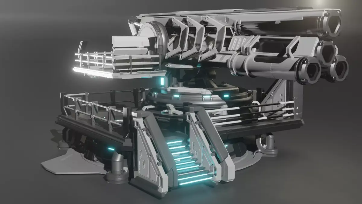 The Juggernaut Sci-Fi Cannon 3D model