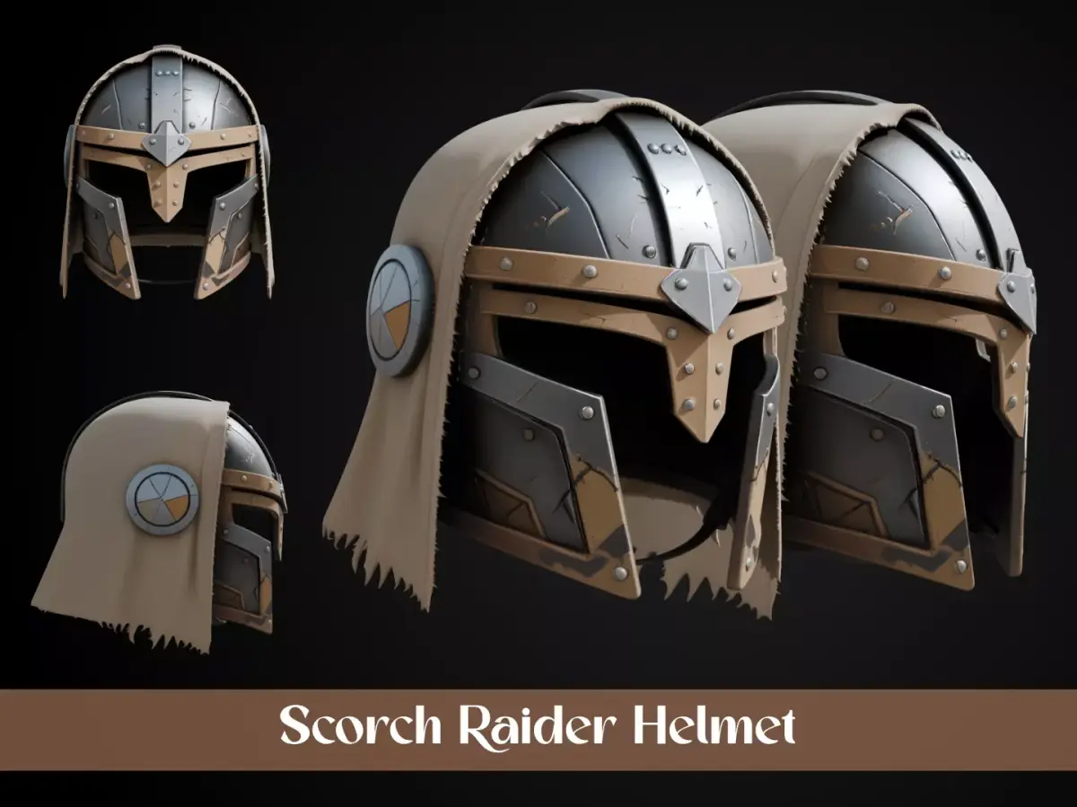 Stylized Desert Rebel Warrior Helmet - Desert Outlaw 3D print model