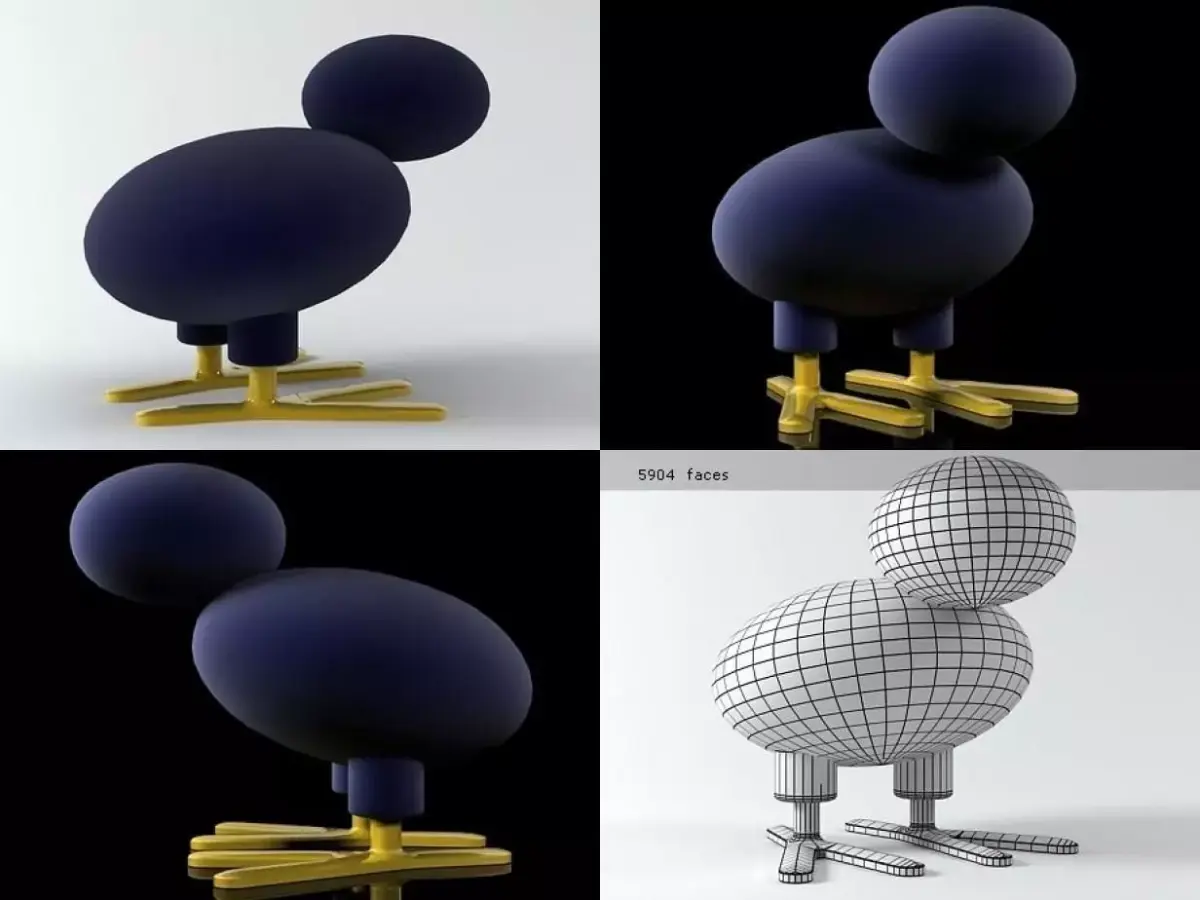 Tipi bird 3D model