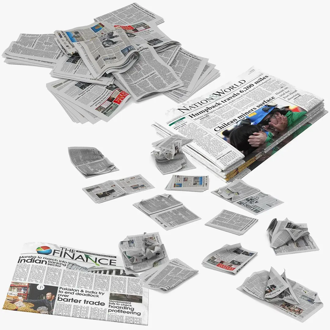 Newspapers Collection 3D model