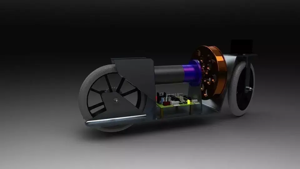 Self Balancing Bike Free 3D model