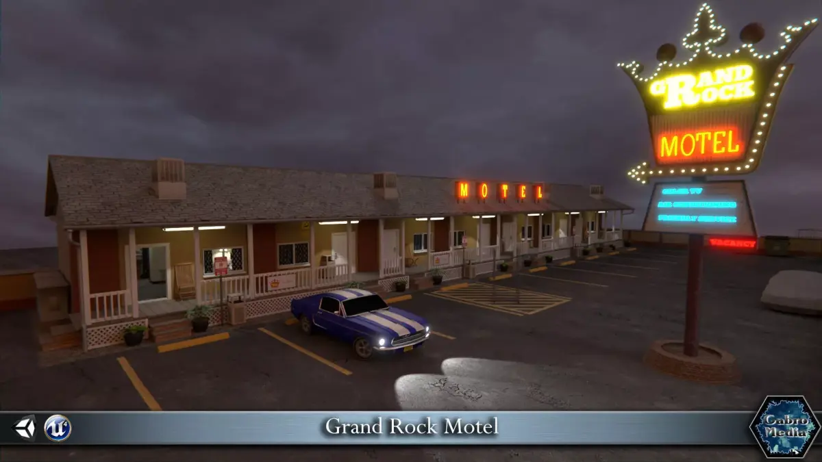 Grand Rock Motel Low-poly 3D model