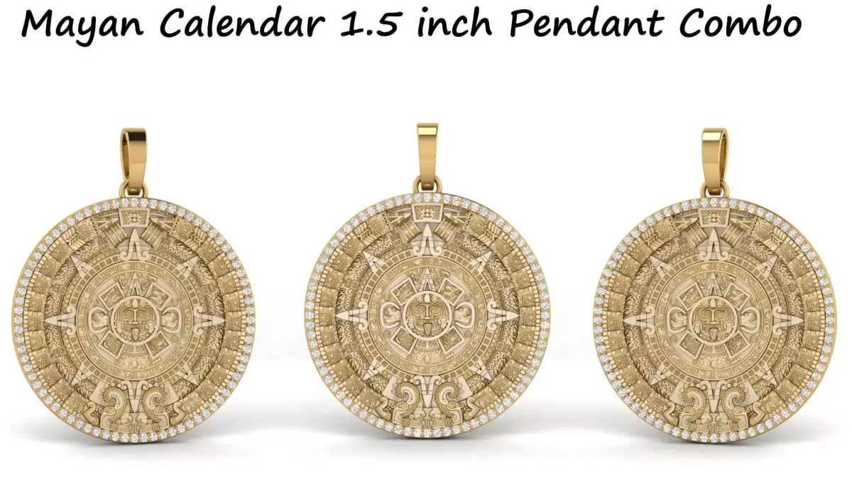 Mayan Calendar 1 and half inch Diamond Pendant 3D print model