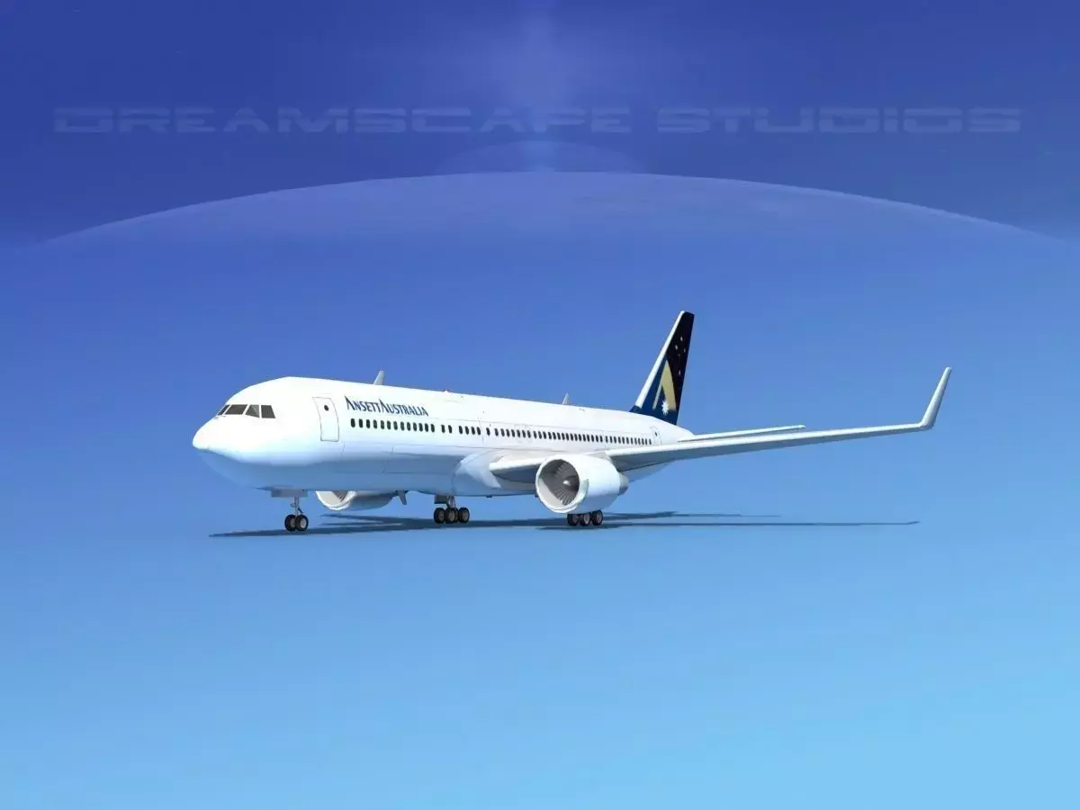 Boeing 767-300 Ansett 3D model