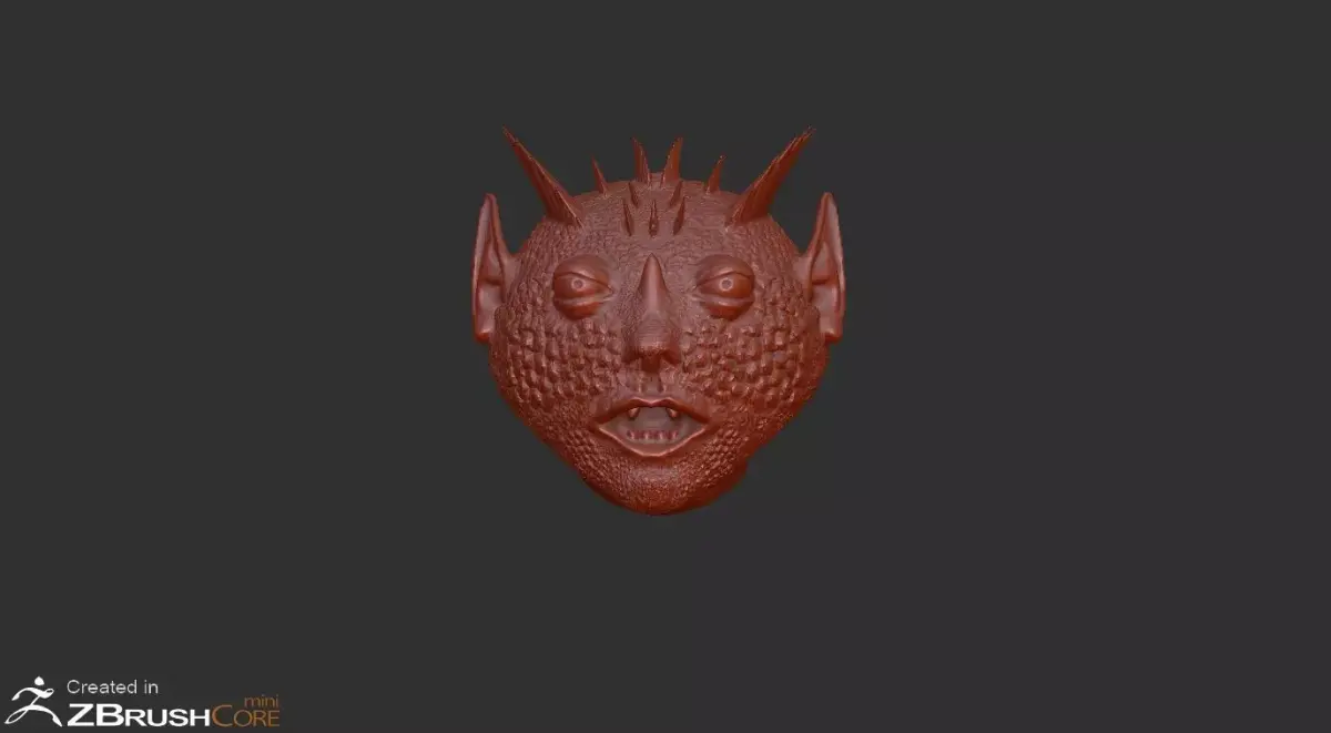 3DPrint FishMan obj Low-poly 3D model