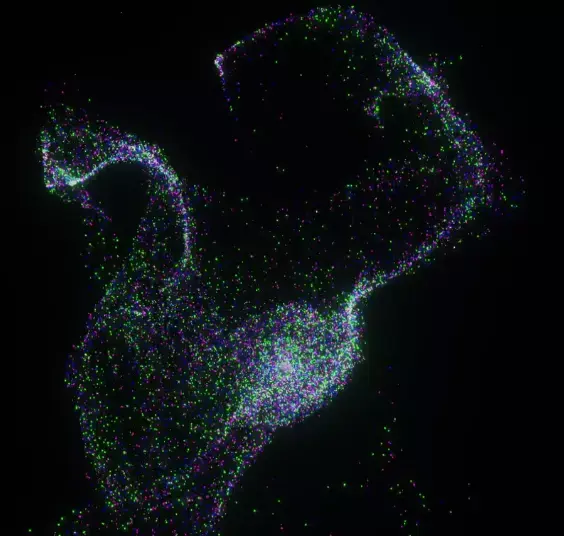 Particle Simulation in blender Eevee Free 3D model