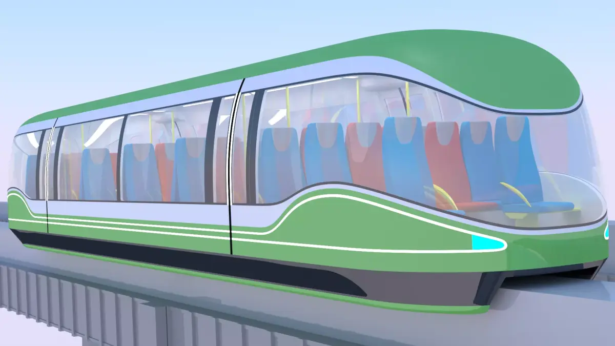 Future monorail train 2023 II 3D model