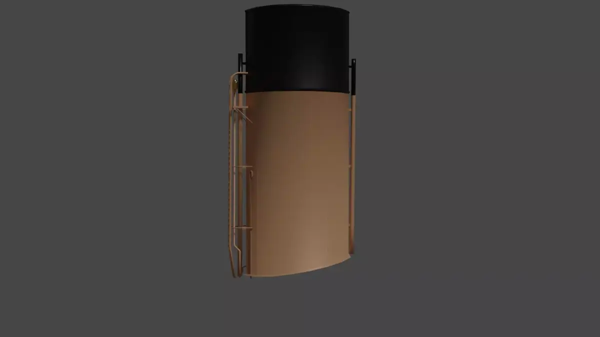 RMS Titanic Funnel No1 Free low-poly 3D model
