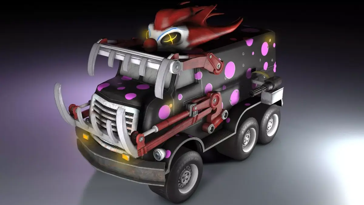 Darktooth toy truck with polka dots 3D model