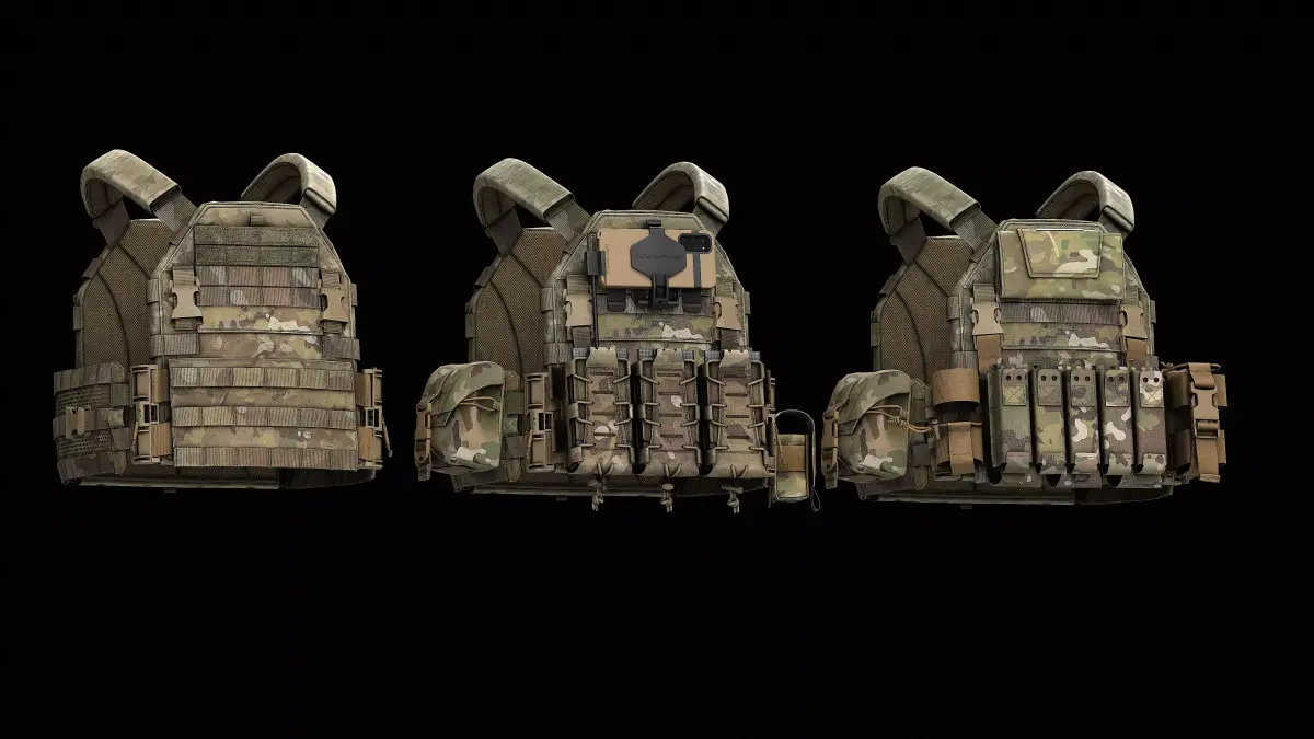 TYR Tactical PICO DSX Assaulter Plate Carrier V1 V2 V3 Low-poly 3D model