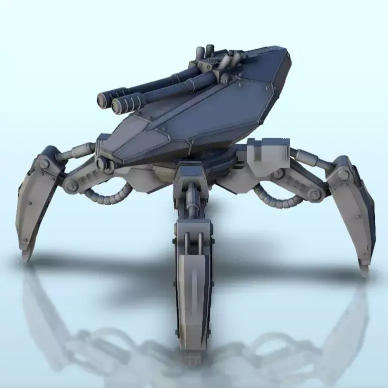 TR 800 soldier-robot 6  supported version - Future Sci-Fi SF Pos 3D print model