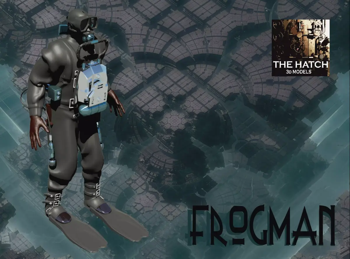 Military frogman 3D model