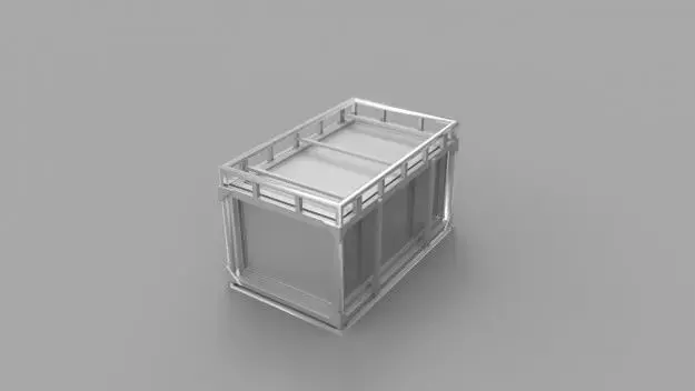 Container metal box 3D model