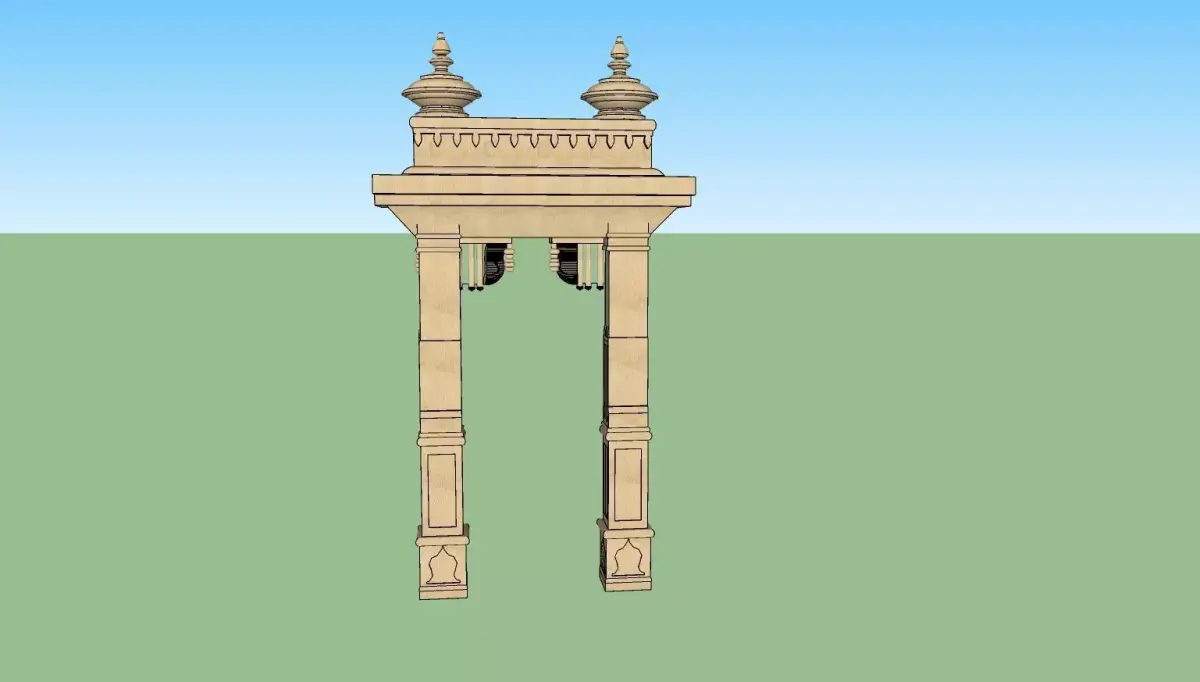 indian jodhpuri stone arch 3d modal Low-poly 3D model purchase