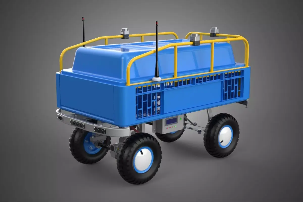 AUTONOMOUS ROBOT PLATFORM CART UTILITY VEHICLE CARGO DELIVERY 4W 3D model