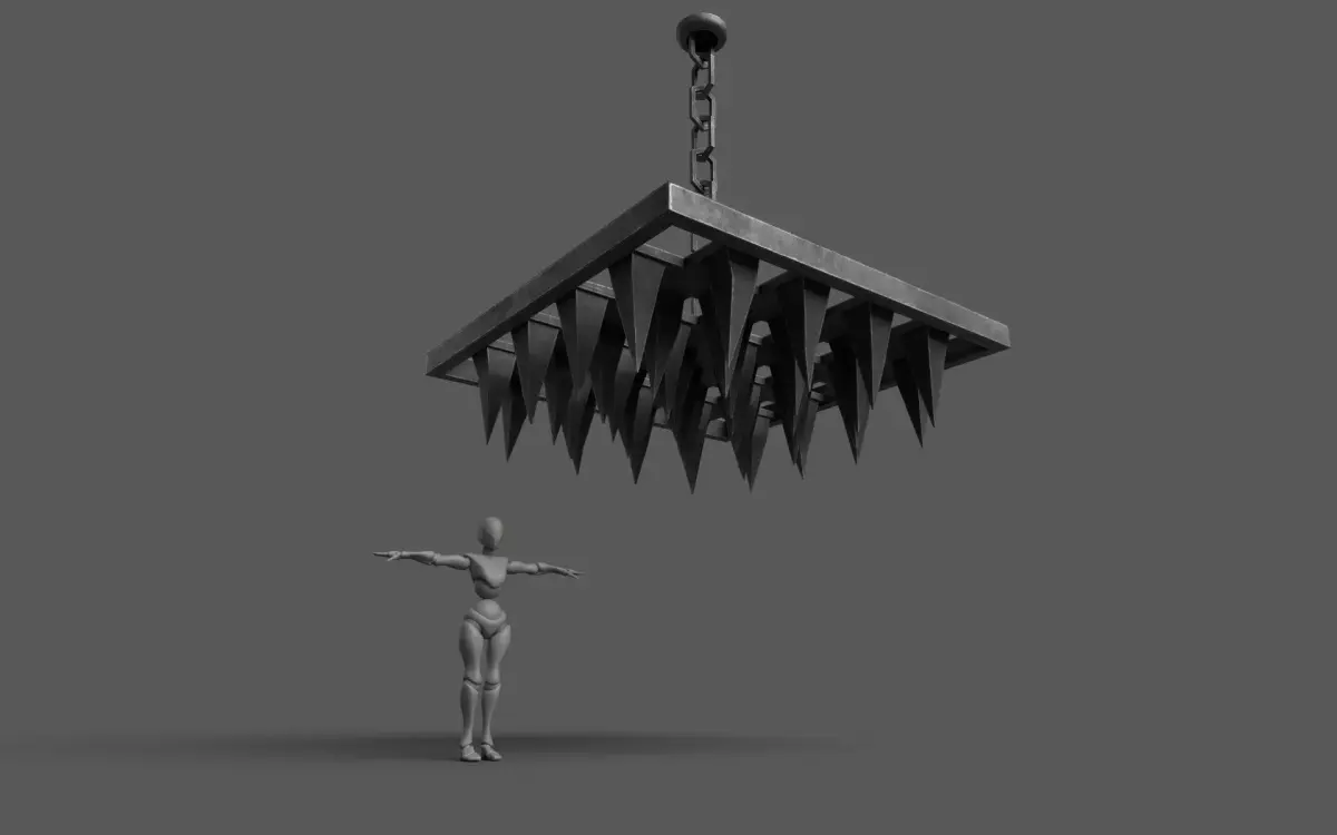 SpikedWall Low-poly 3D model