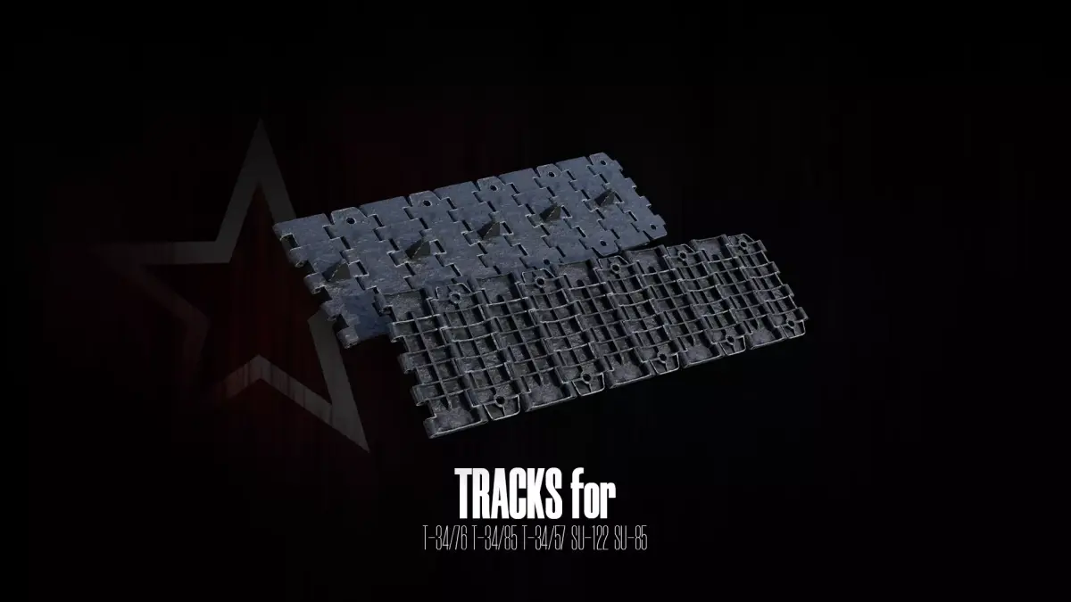 Soviet Tank Tracks - T-34-76 T-34-85 SU-85 Low-poly 3D model