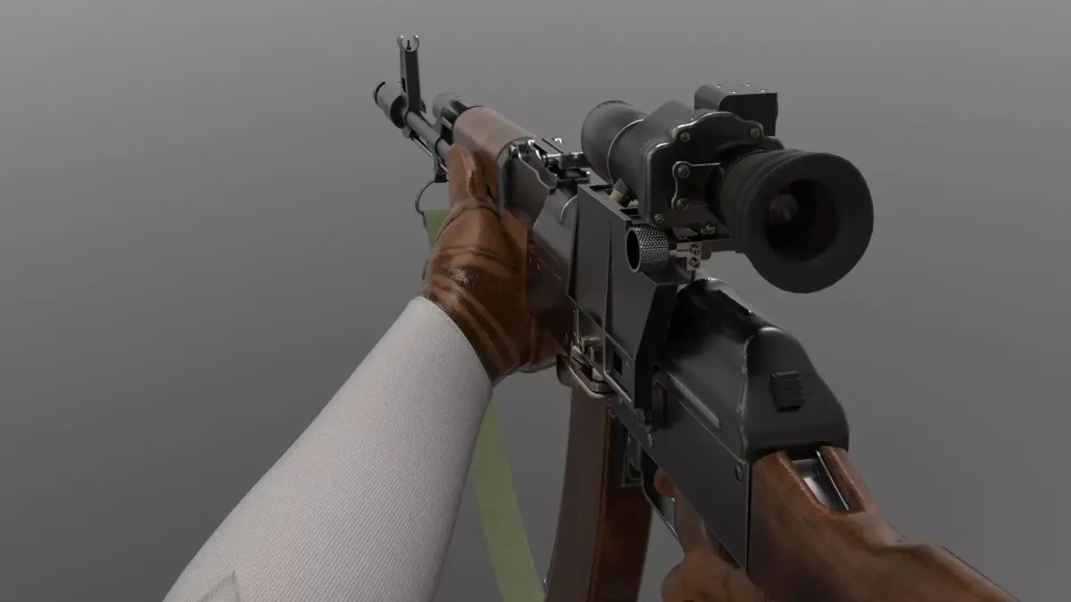AK74 Assault Rifle Fps - Tps Low-poly 3D model