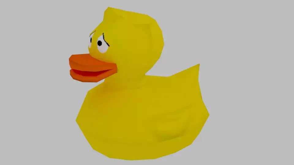 Low Poly Stylized Rubber Duck Free low-poly 3D model