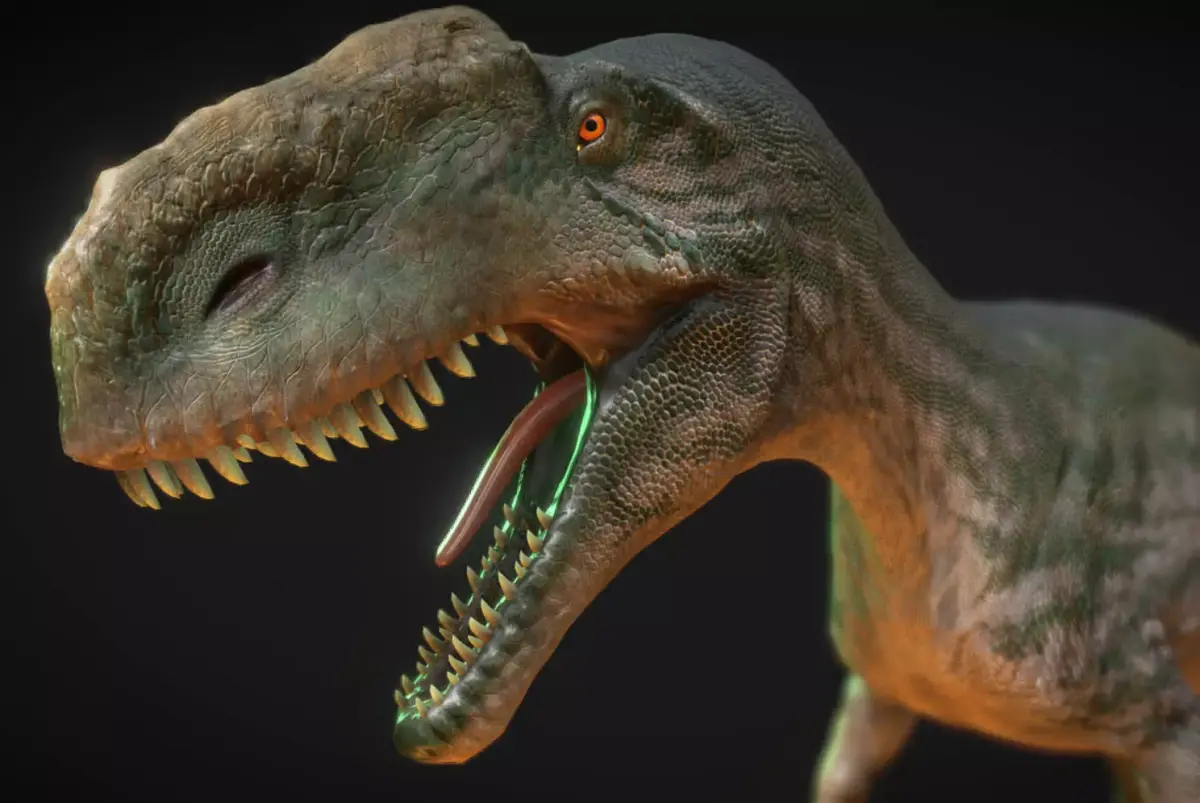 Dinosaur Monolophosaurus Low-poly 3D model