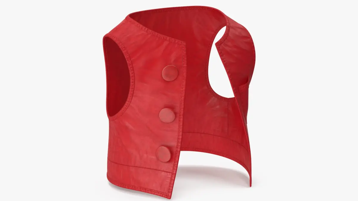 Cartoon Vest Red 3D model