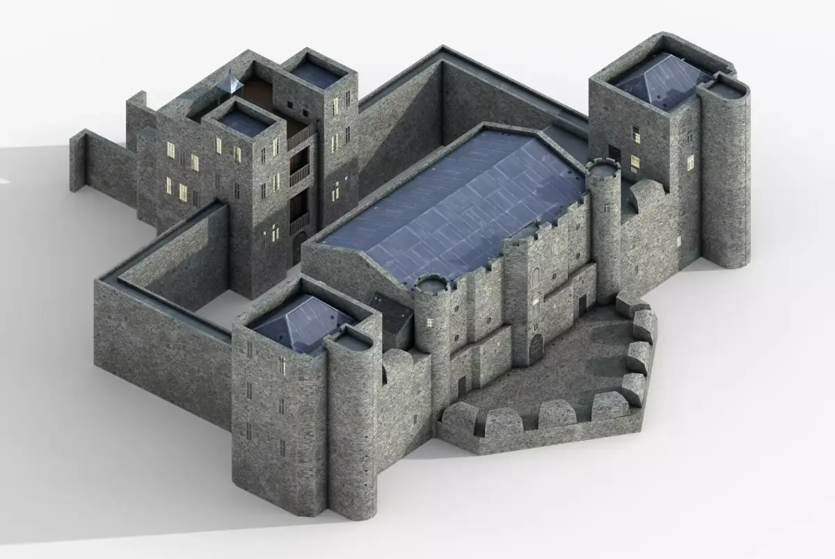 Upnor Castle Low-poly 3D model