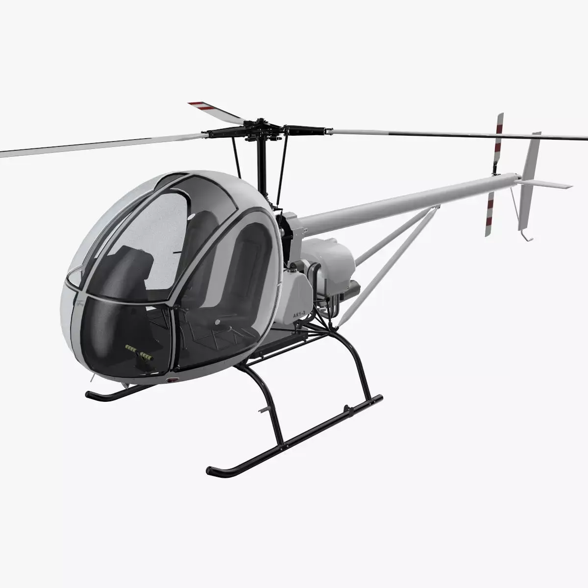Helicopter AK1-3 Sanka Low-poly 3D model