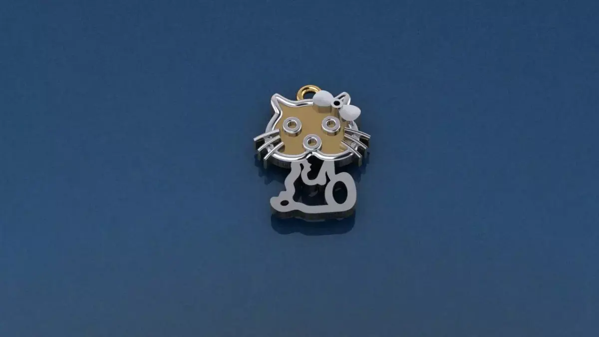 Hello kitty Pandant Free 3D print model
