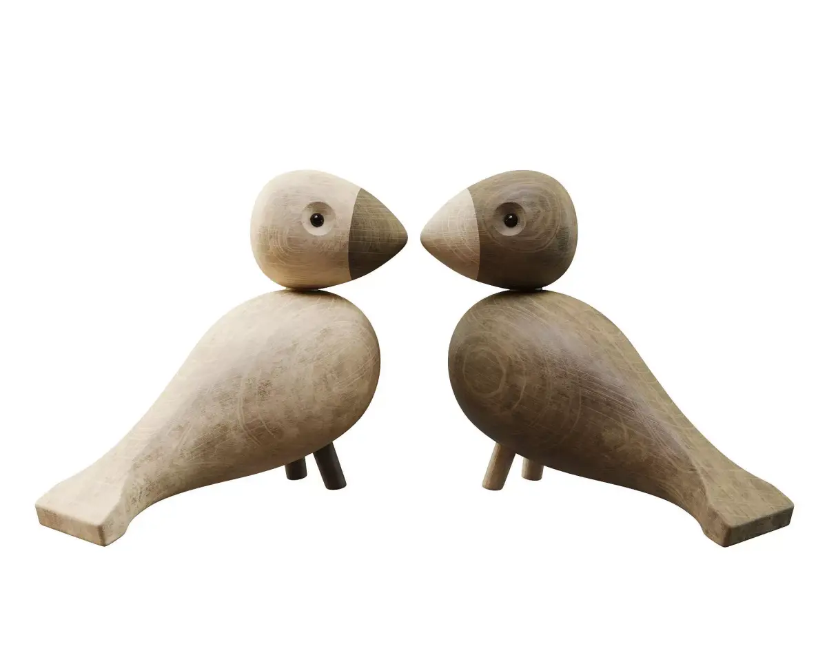 Birds figurines Kay Bojesen PBR 3D model