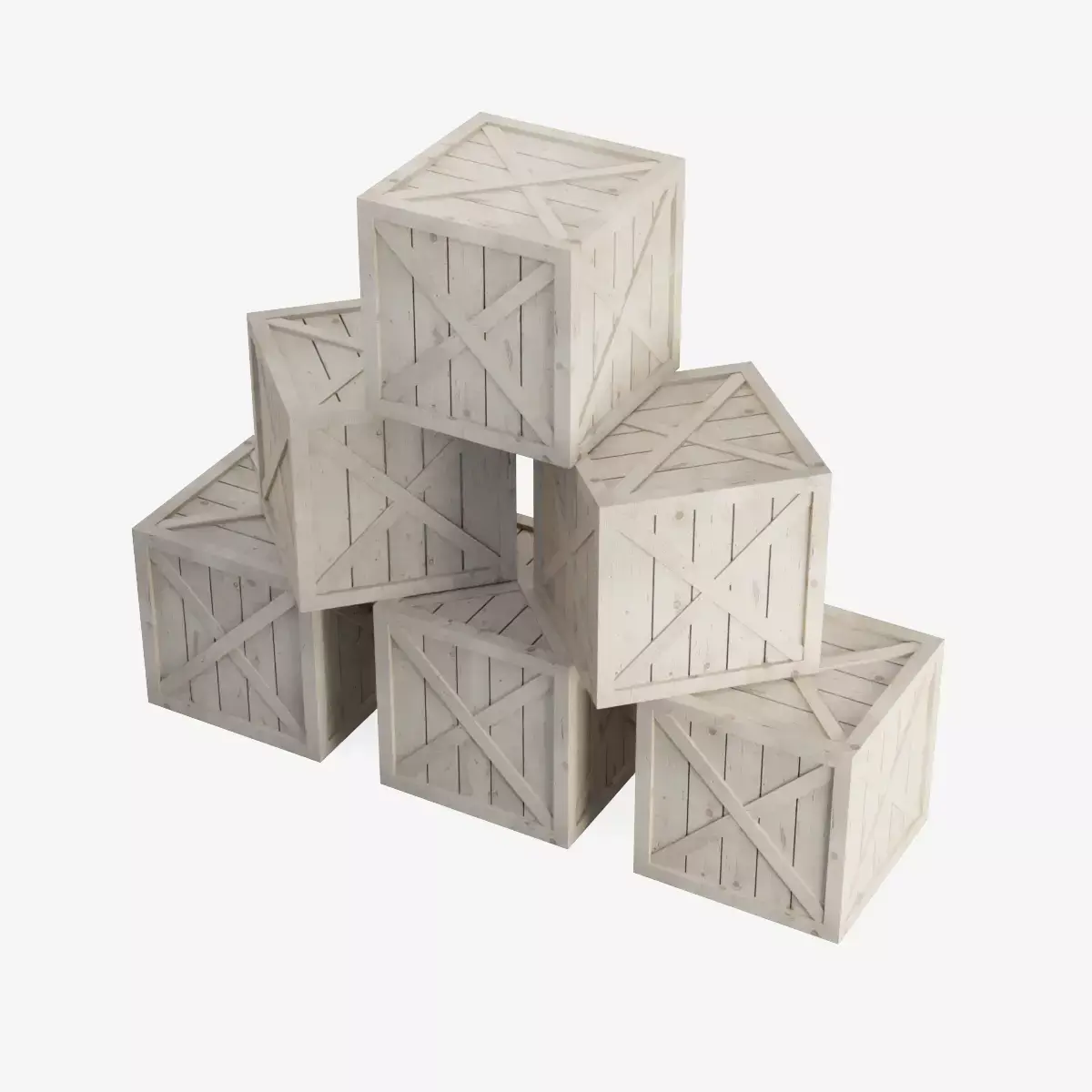 Wooden Box Crate Low-poly 3D model purchase