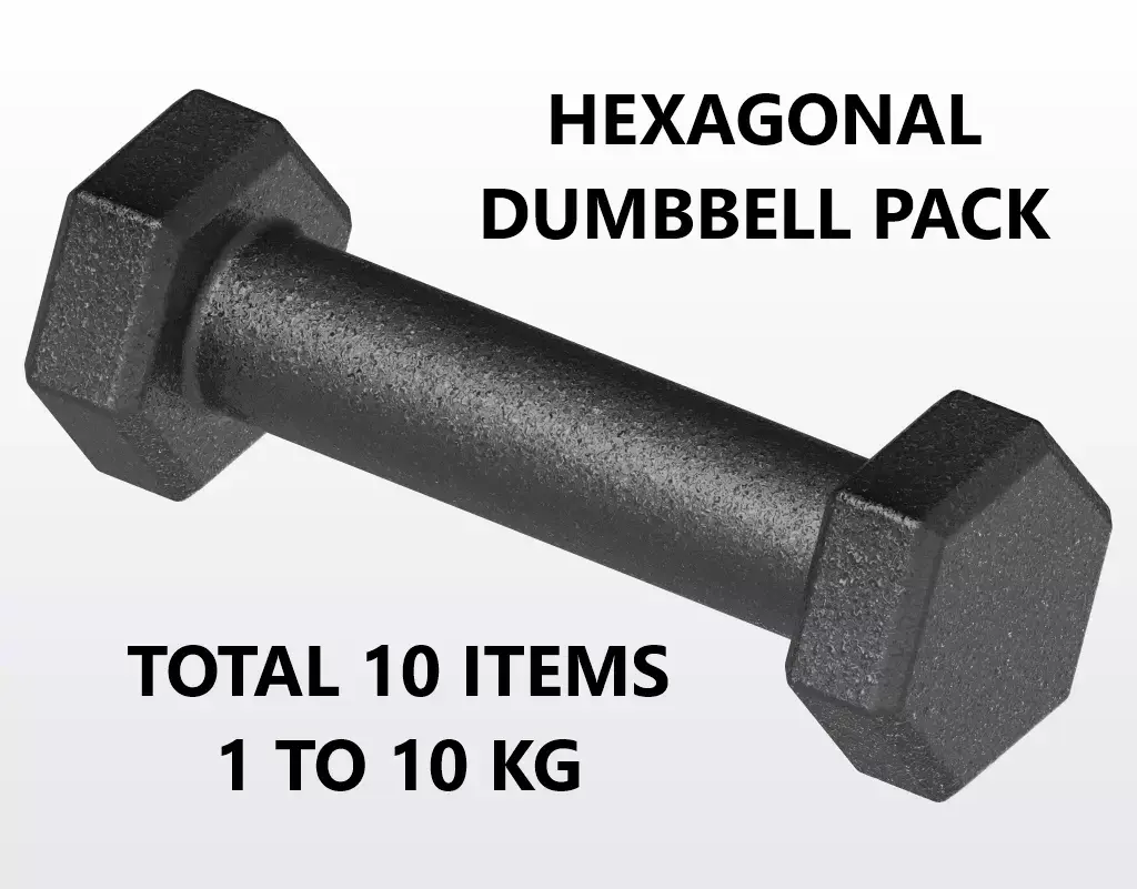 HEXAGONAL DUMBBELL PACK 3D print model